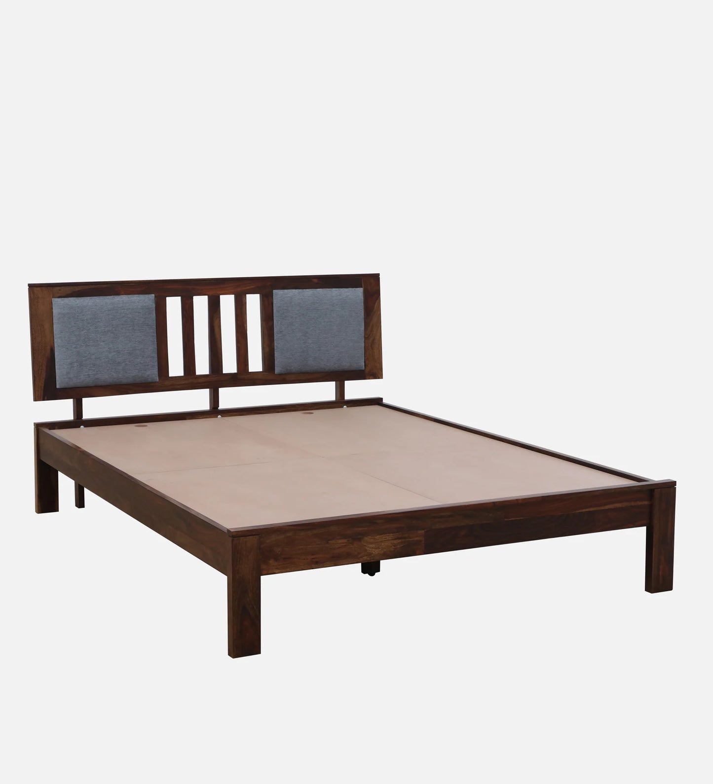 Brevik Sheesham Wood Queen Size Bed In Provincial Teak Finish