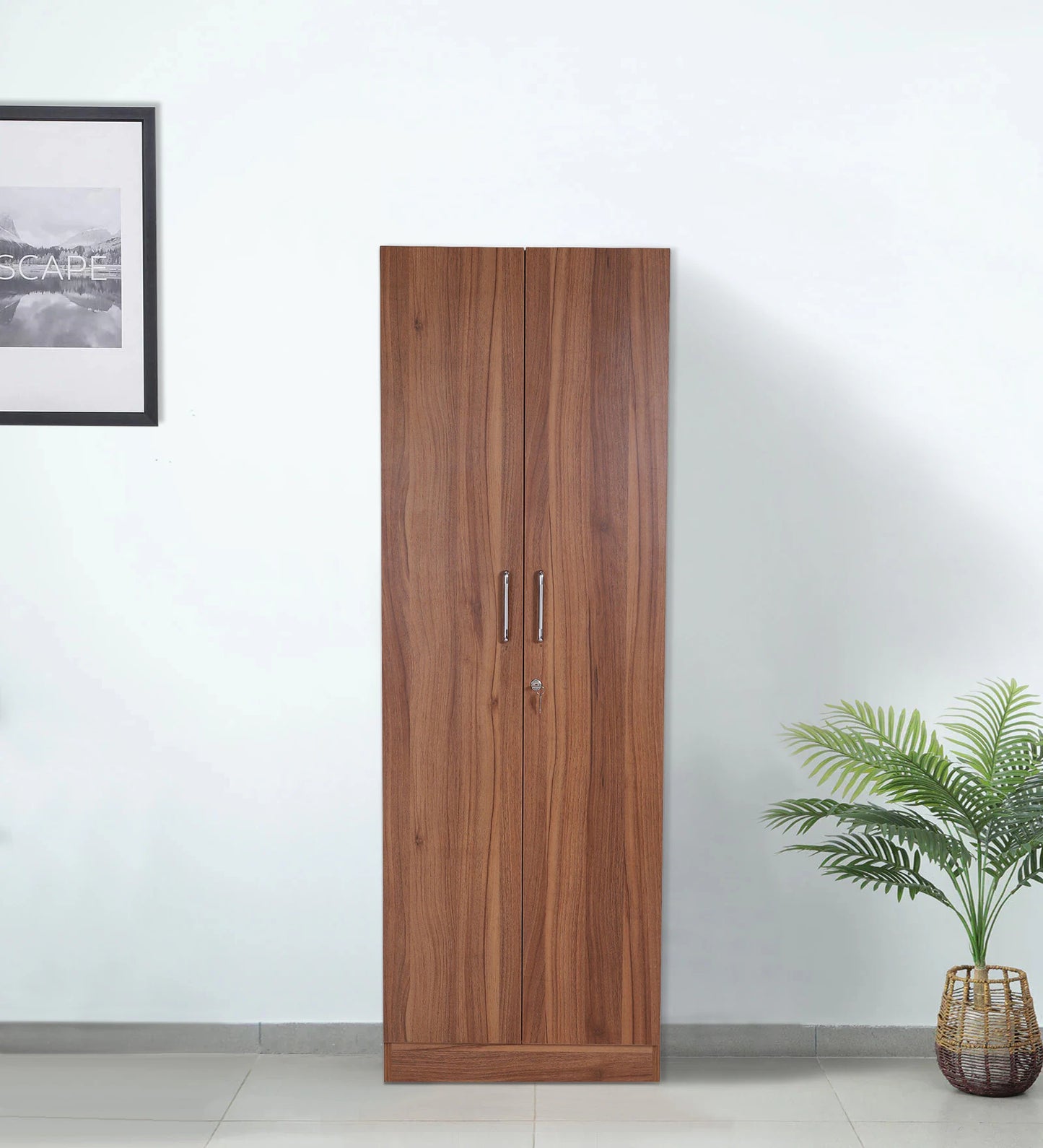 Kenzou 2 Door Wardrobe In Lyon Walnut Finish