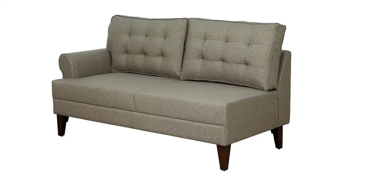 Serena Fabric LHS Sectional Sofa (3 + Lounger) In Sandy Brown Colour