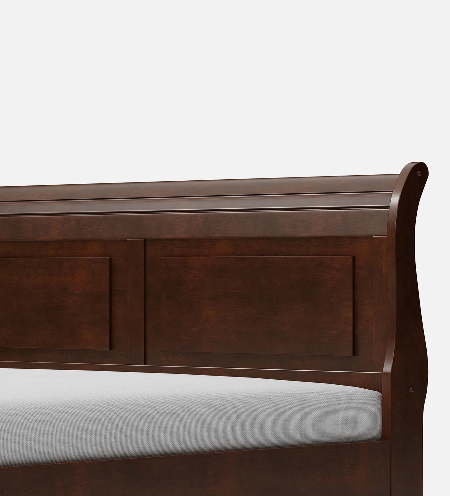 Texas Solid Wood Queen Size Bed In Brown Colour