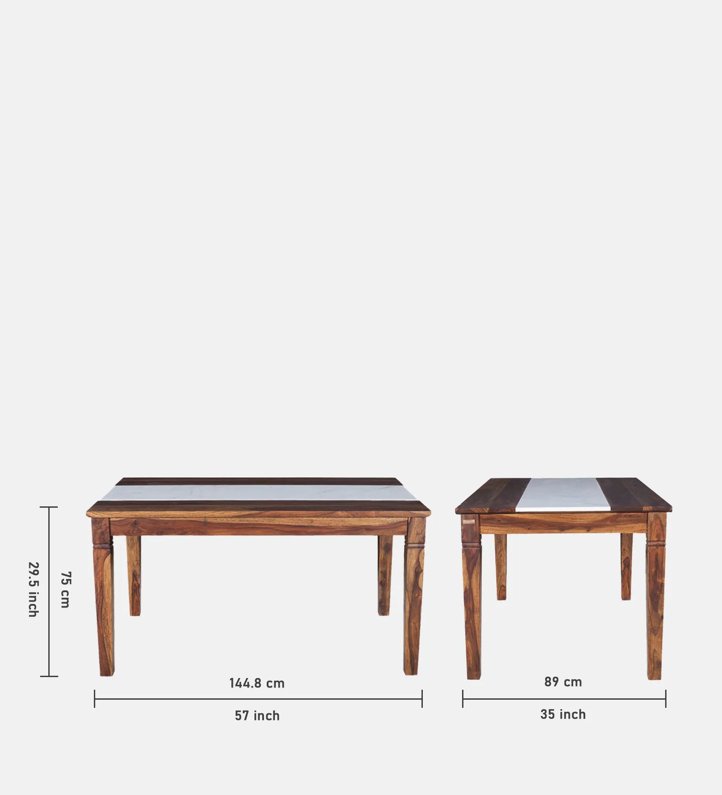 Amalfi Sheesham Provincial Teak Finish With Porcelain Top