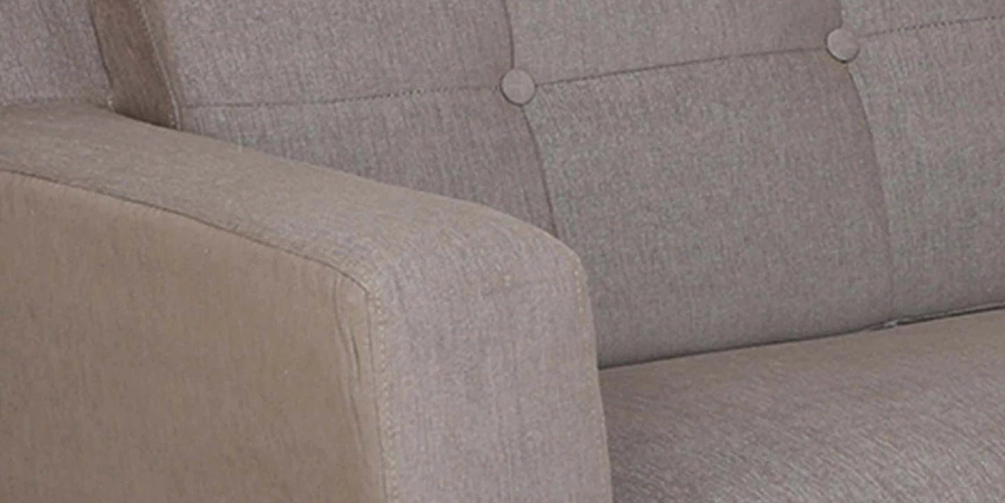 Amanda Fabric 2 Seater Sofa In Sandy Brown Colour