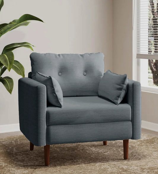 Ariahana Fabric Arm Chair in Grey Colour