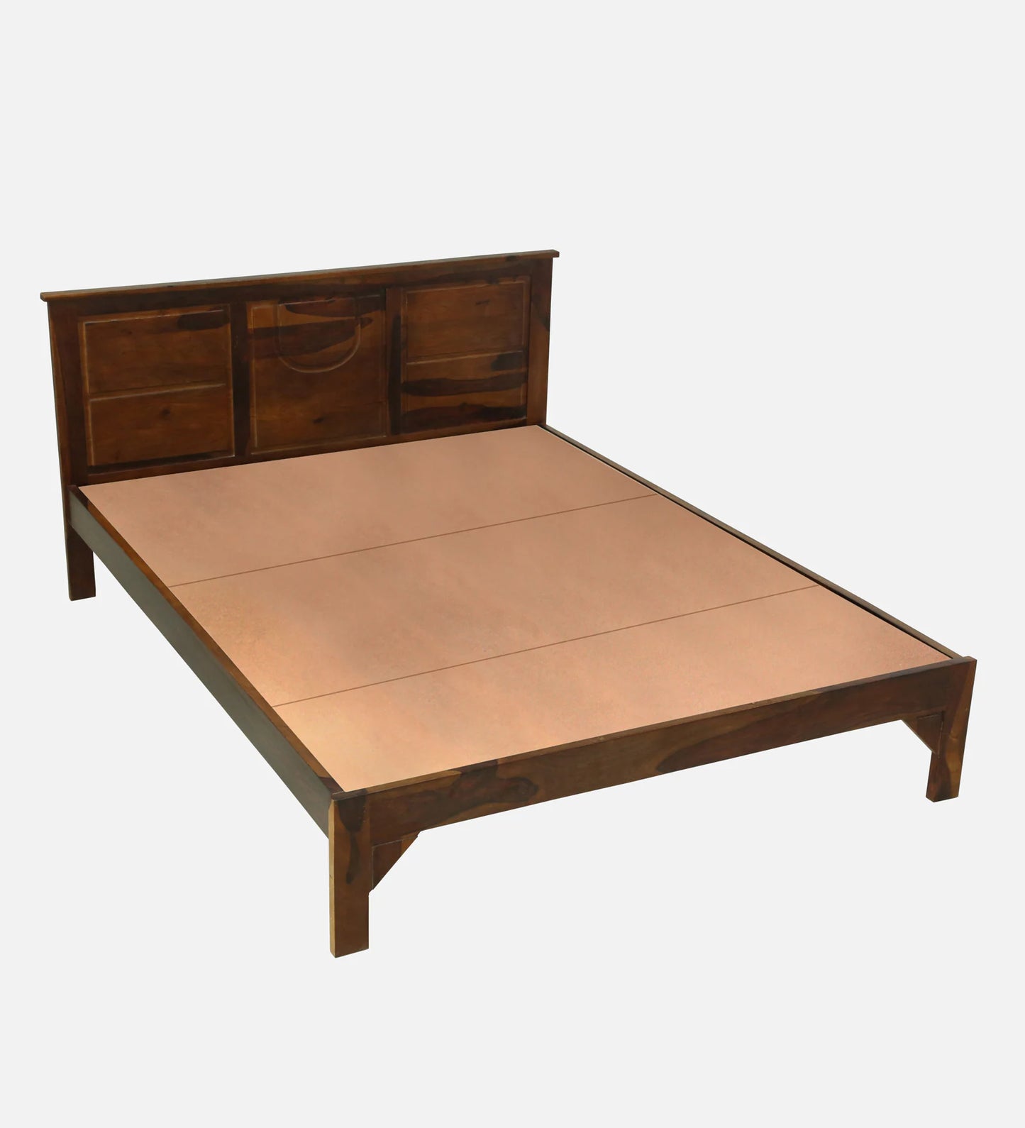 Assens Sheesham Wood Queen Size Bed In Provincial Teak Finish