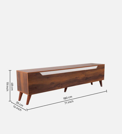 Ume TV Console in Brown and White Finish for TV's upto 80"