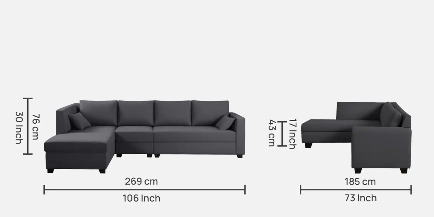 Fidel Velvet RHS Sectional Sofa (3 + Lounger) in Teal Blue Colour