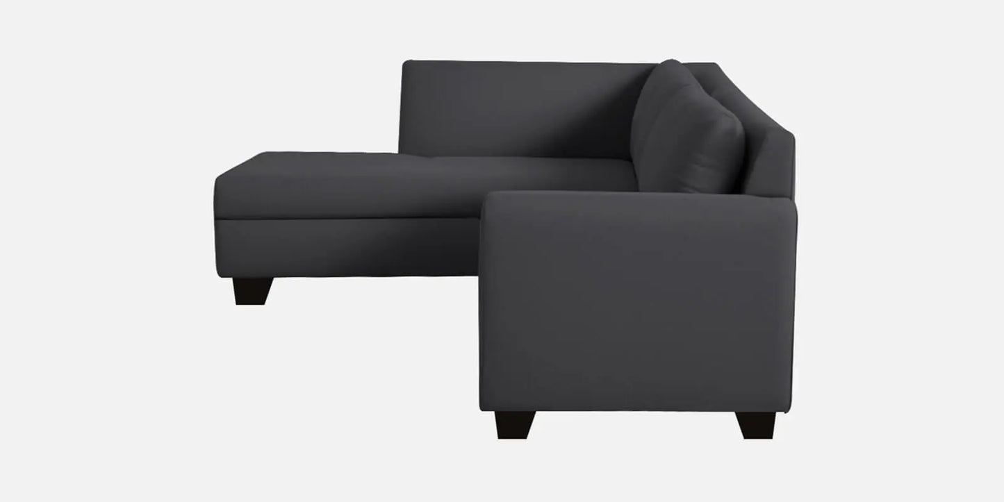 Fidel Velvet RHS Sectional Sofa (3 + Lounger) in Teal Blue Colour
