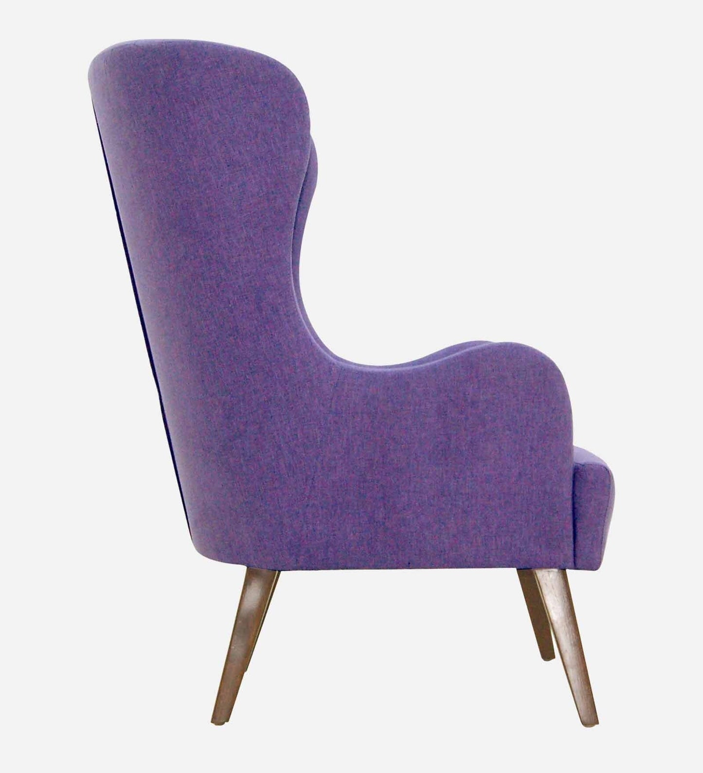Cecelia Fabric Wing Chair In Purple Colour