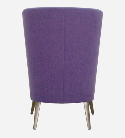 Cecelia Fabric Wing Chair In Purple Colour