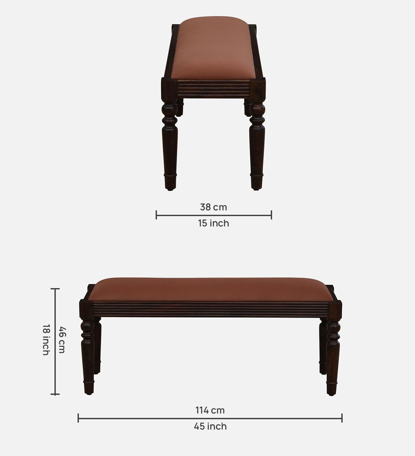 Clarion Sheesham  Provincial Teak Finish And Mocha Mousse
