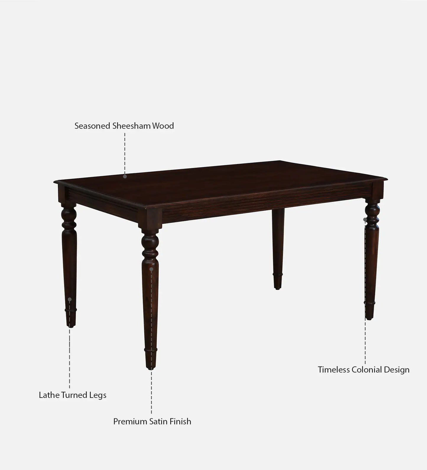 Clarion Sheesham  Provincial Teak Finish And Mocha Mousse