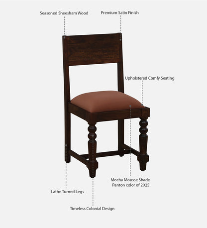 Clarion Sheesham  Provincial Teak Finish And Mocha Mousse