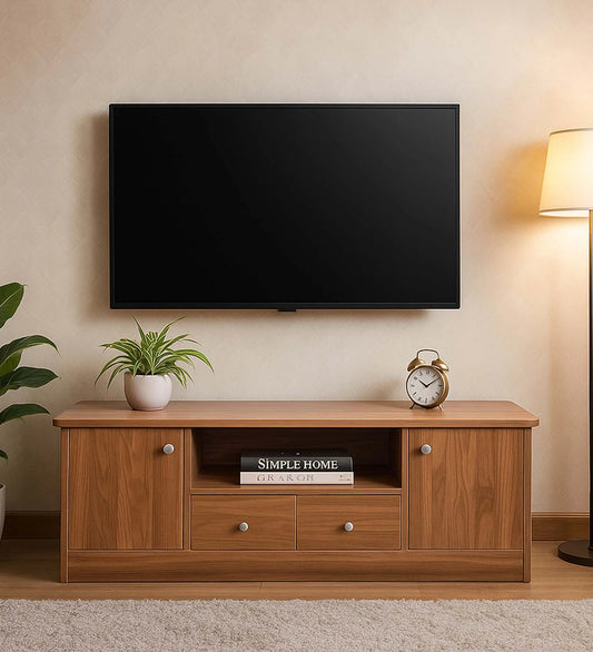 Radiant Tv Console In Columbian Walnut Finish