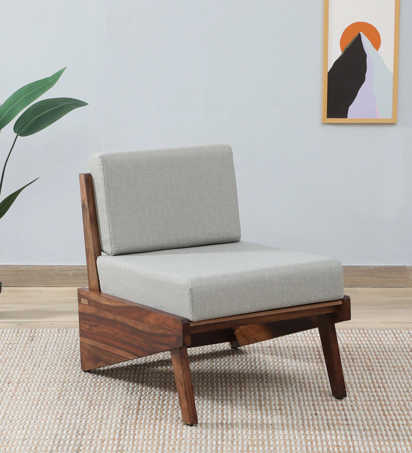Dienze Lounge Chair in Provincial Teak Finish