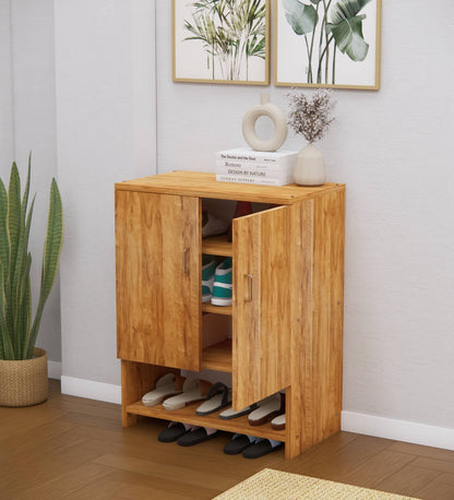 Ella Wood 2 Shoe Cabinet in Plateau Apple Finish
