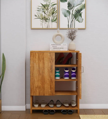 Ella Wood 2 Shoe Cabinet in Plateau Apple Finish
