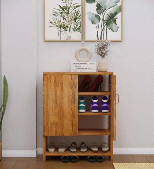 Ella Wood 2 Shoe Cabinet in Plateau Apple Finish