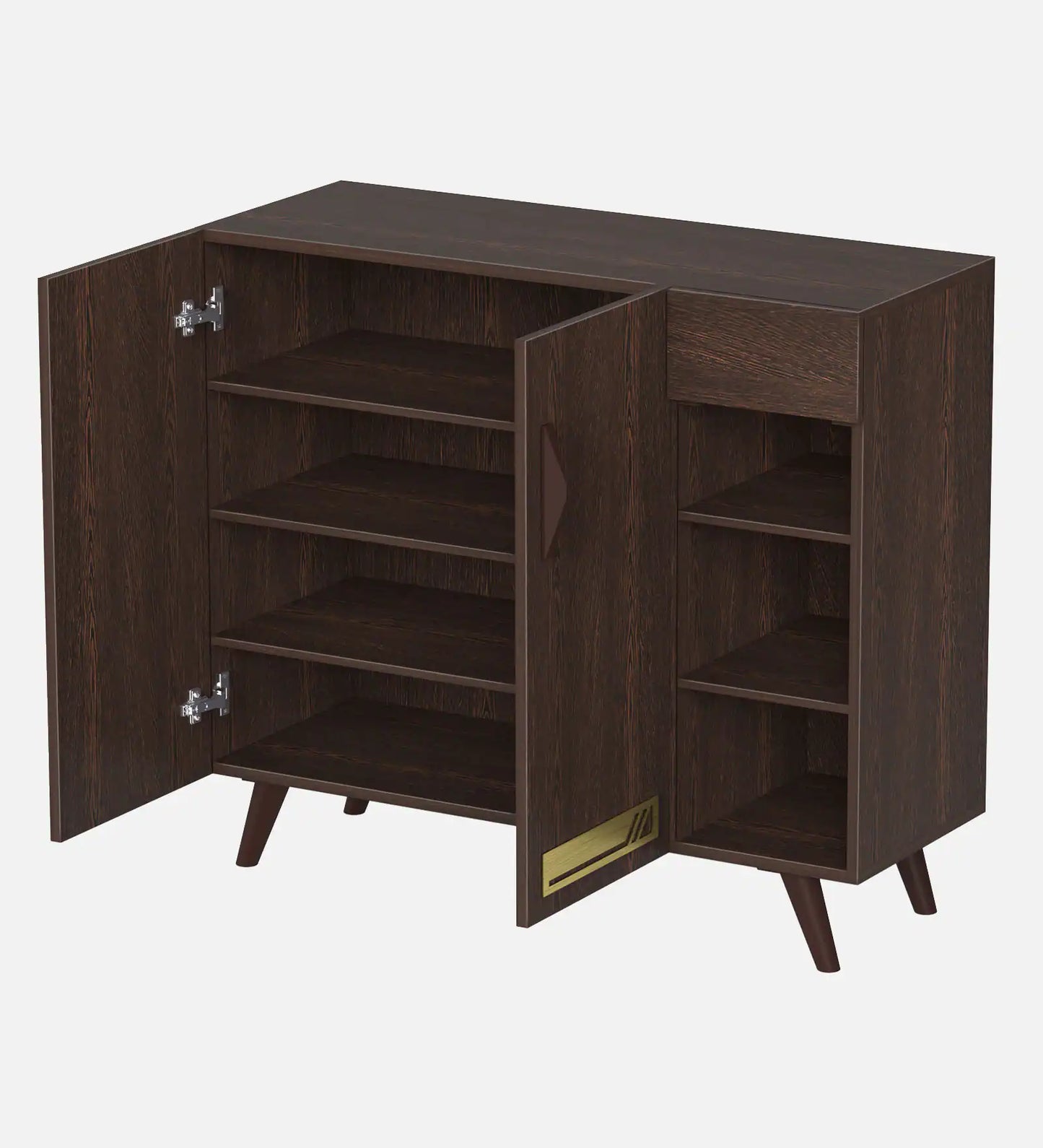 Daisen 16- Pairs 3 Door Shoe Rack In Wenge Finish