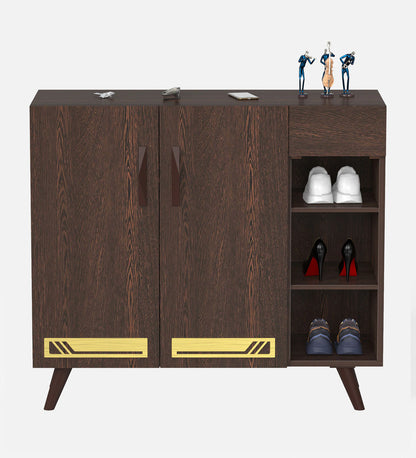 Daisen 16- Pairs 3 Door Shoe Rack In Wenge Finish