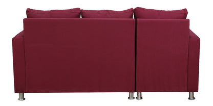 Hiroto RHS Sectional Sofa (2 + Lounger) In Red Colour