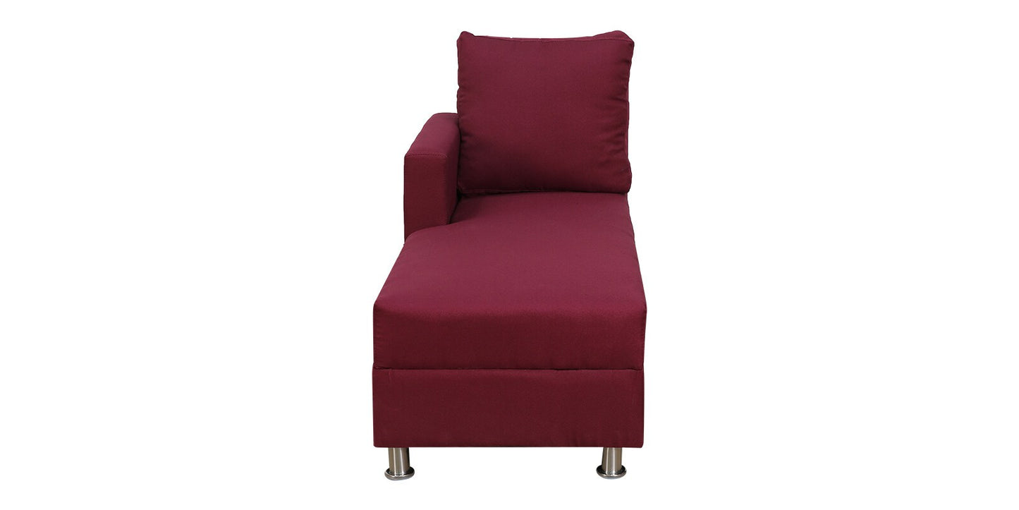 Hiroto RHS Sectional Sofa (2 + Lounger) In Red Colour