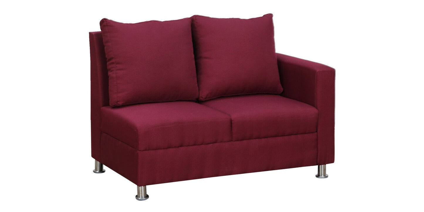 Hiroto RHS Sectional Sofa (2 + Lounger) In Red Colour