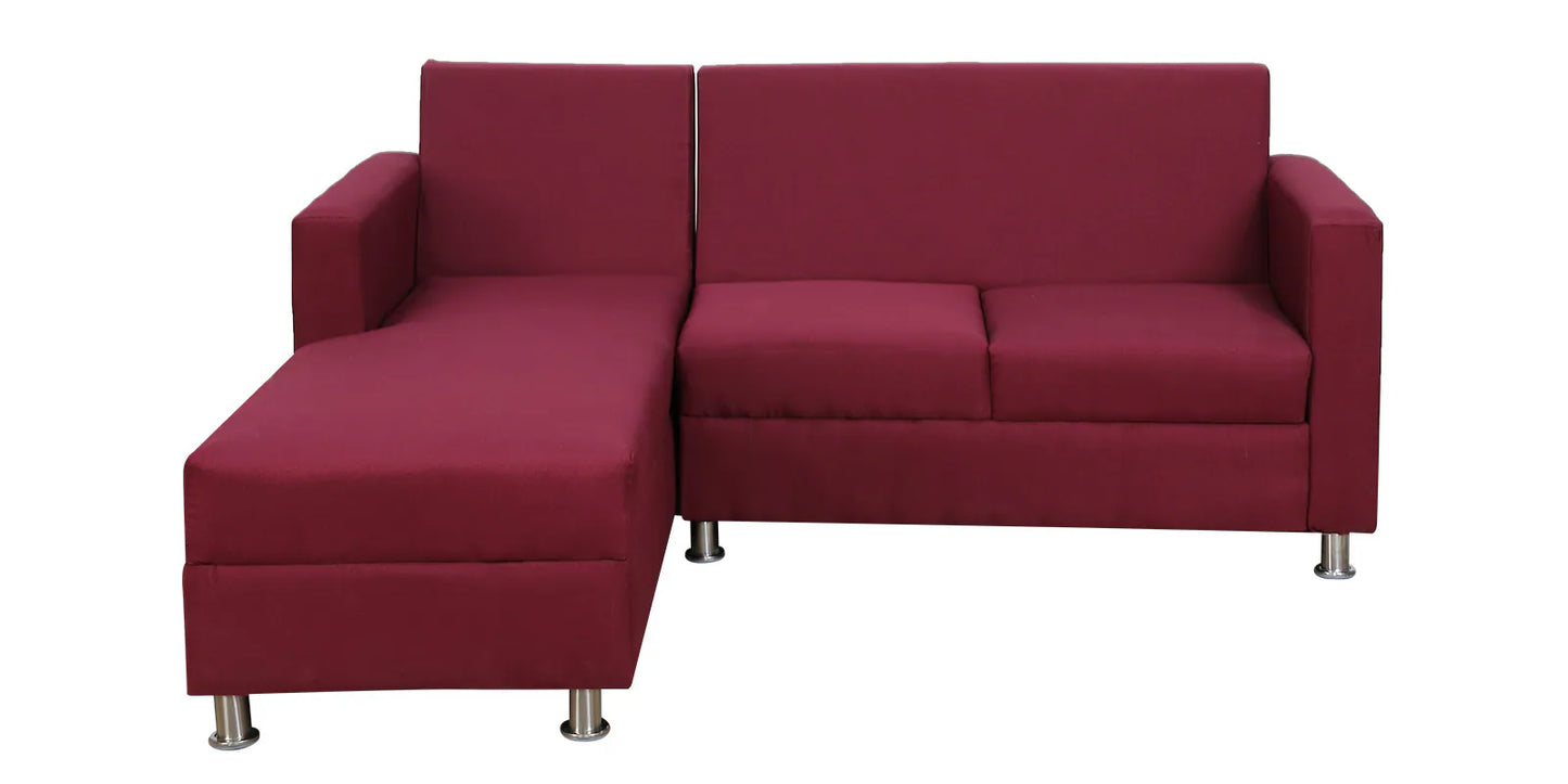 Hiroto RHS Sectional Sofa (2 + Lounger) In Red Colour