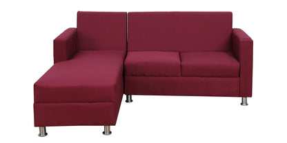Hiroto RHS Sectional Sofa (2 + Lounger) In Red Colour