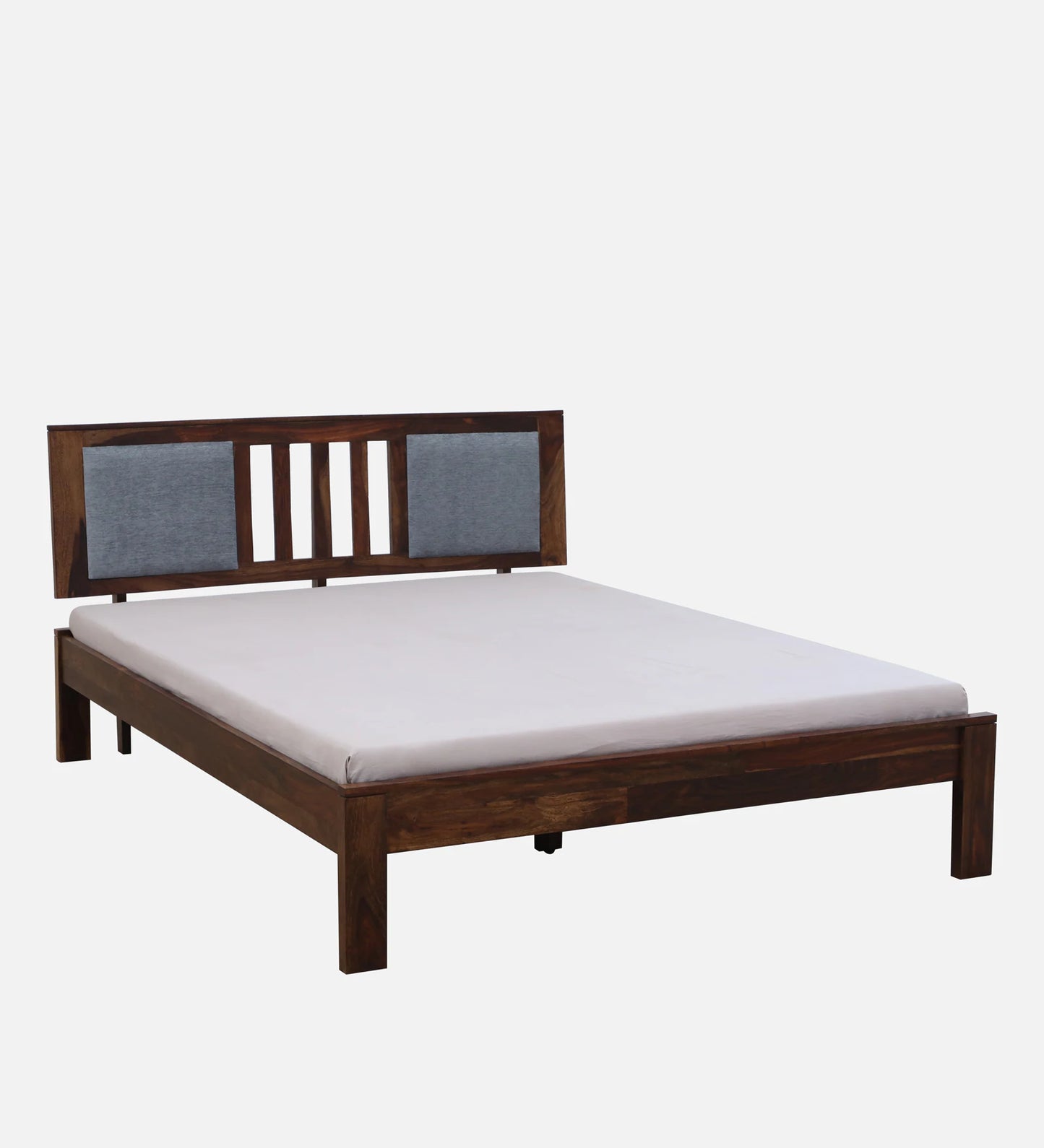 Brevik Sheesham Wood Queen Size Bed In Provincial Teak Finish