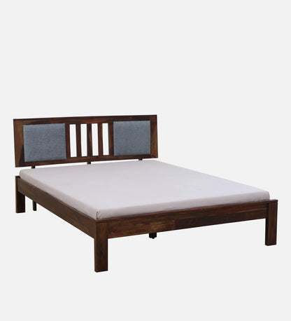 Brevik Sheesham Wood Queen Size Bed In Provincial Teak Finish