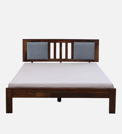 Brevik Sheesham Wood Queen Size Bed In Provincial Teak Finish