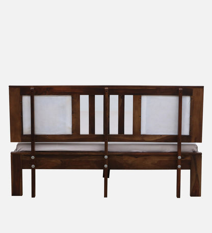 Brevik Sheesham Wood Queen Size Bed In Provincial Teak Finish