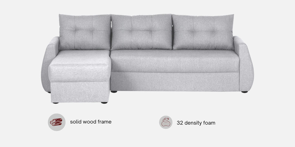 Indigo RHS Sectional Sofa (2+ Lounger) In Royal Grey Colour