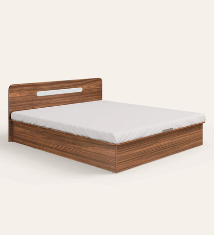 Juno Queen Size Bed with Box Storage in Brown