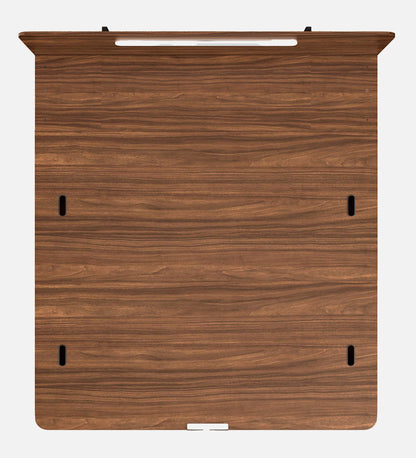 Juno Queen Size Bed with Box Storage in Brown