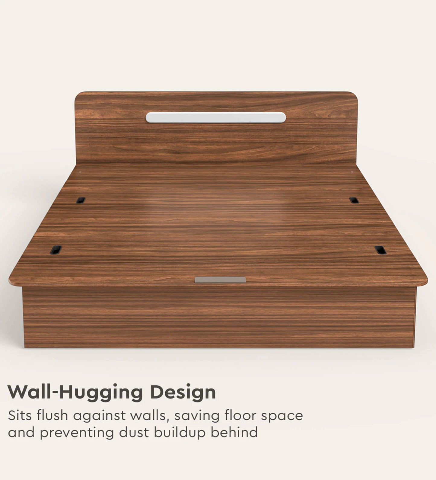 Juno Queen Size Bed with Box Storage in Brown