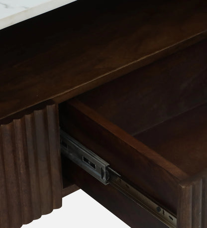 Kaffka Sheesham Wood Tv Console In Brass Electroplating Finish