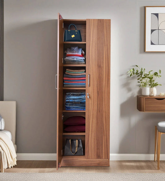 Kenzou 2 Door Wardrobe In Lyon Walnut Finish
