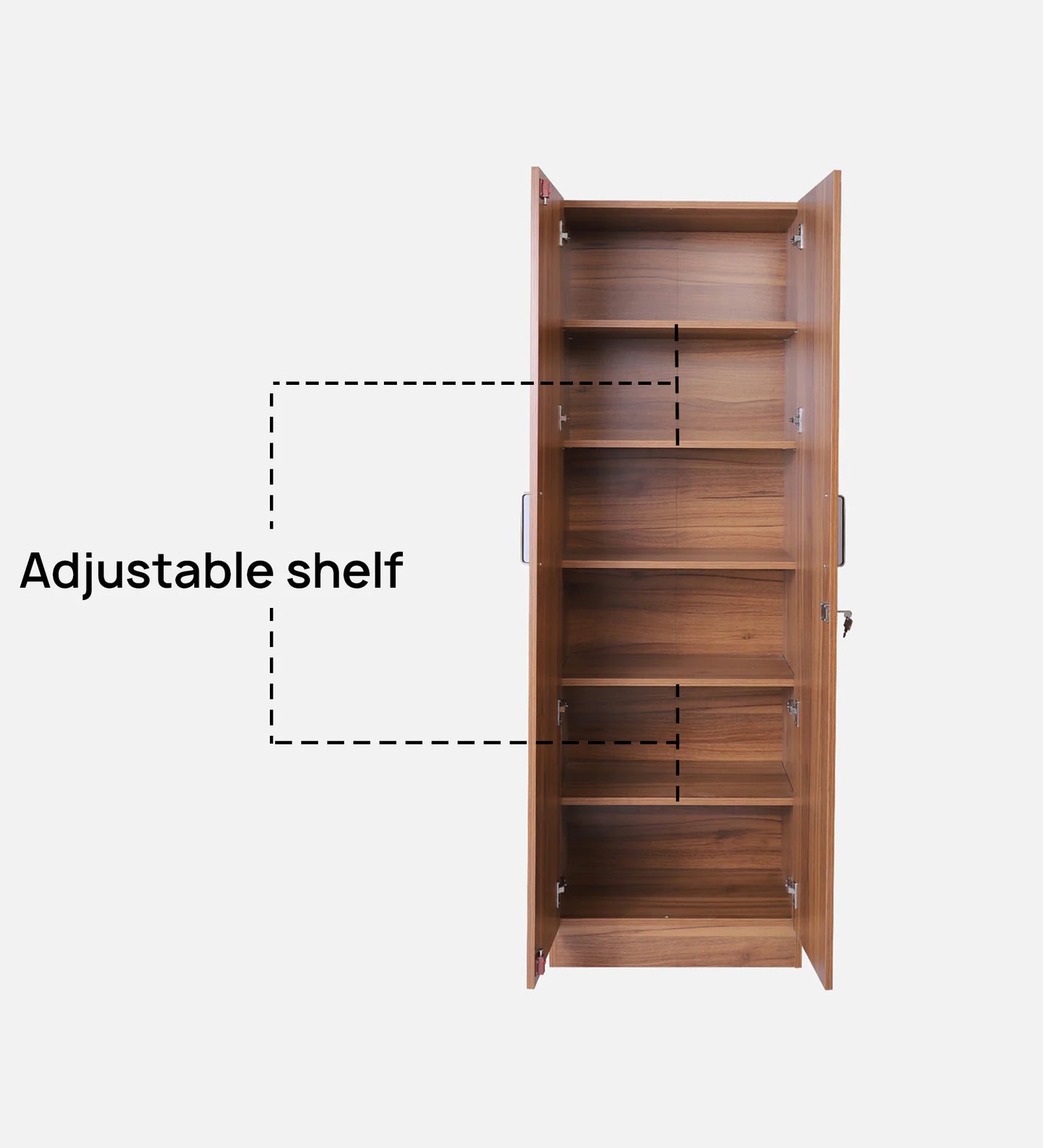 Kenzou 2 Door Wardrobe In Lyon Walnut Finish
