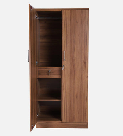 Kibo 2 Door Wardrobe In Lyon Walnut Finish With Drawer