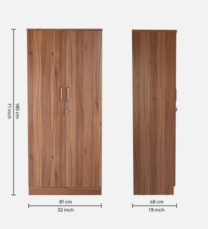 Kibo 2 Door Wardrobe In Lyon Walnut Finish With Drawer