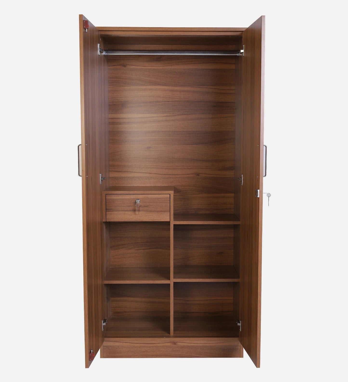 Kibo 2 Door Wardrobe In Lyon Walnut Finish With Drawer