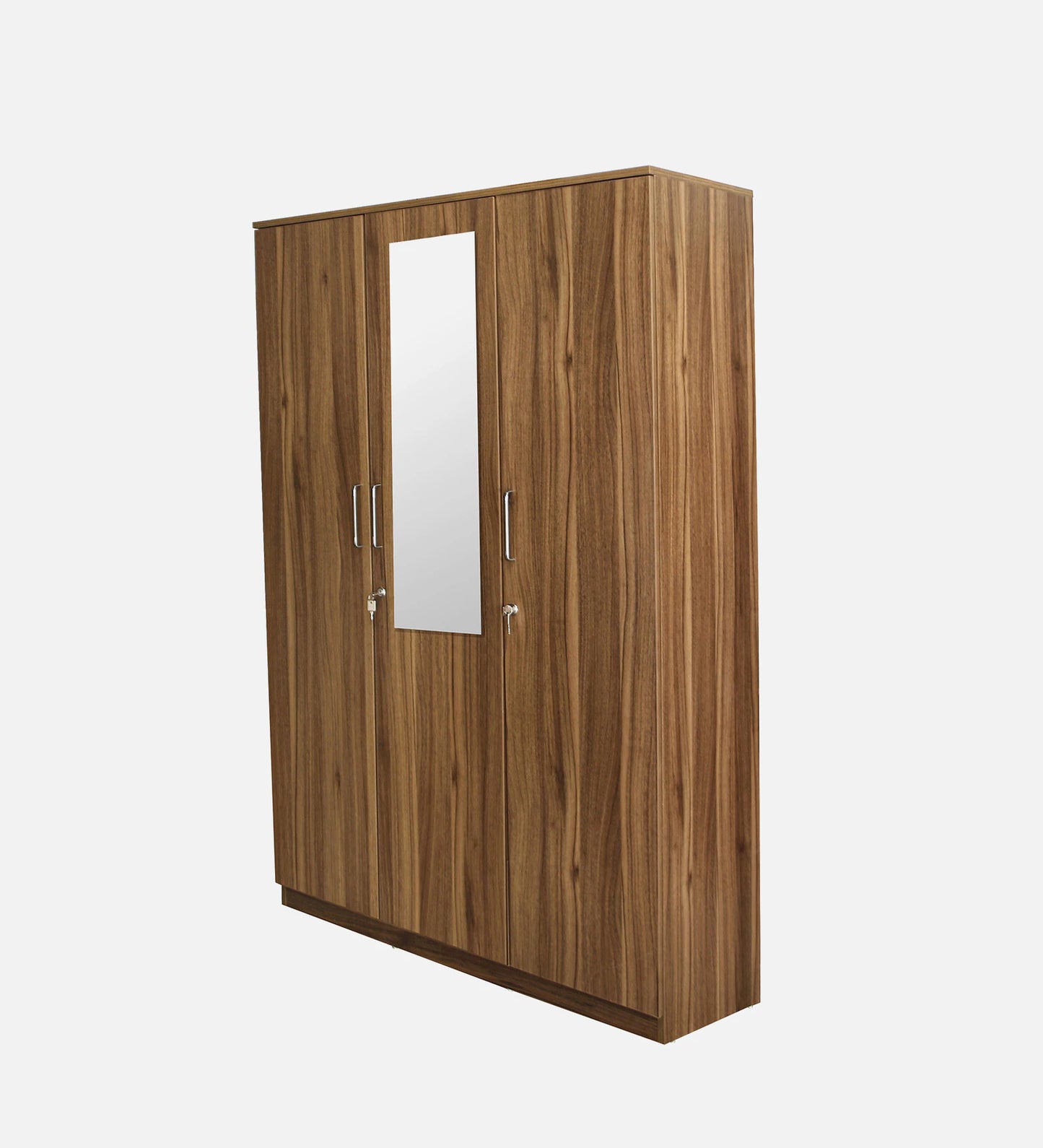 Kibo 3 Door Wardrobe In Lyon Walnut Finish With Drawer