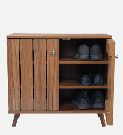 Kibo 9-Pairs Shoe Cabinet with 2 Doors In Lyon Walnut Finish