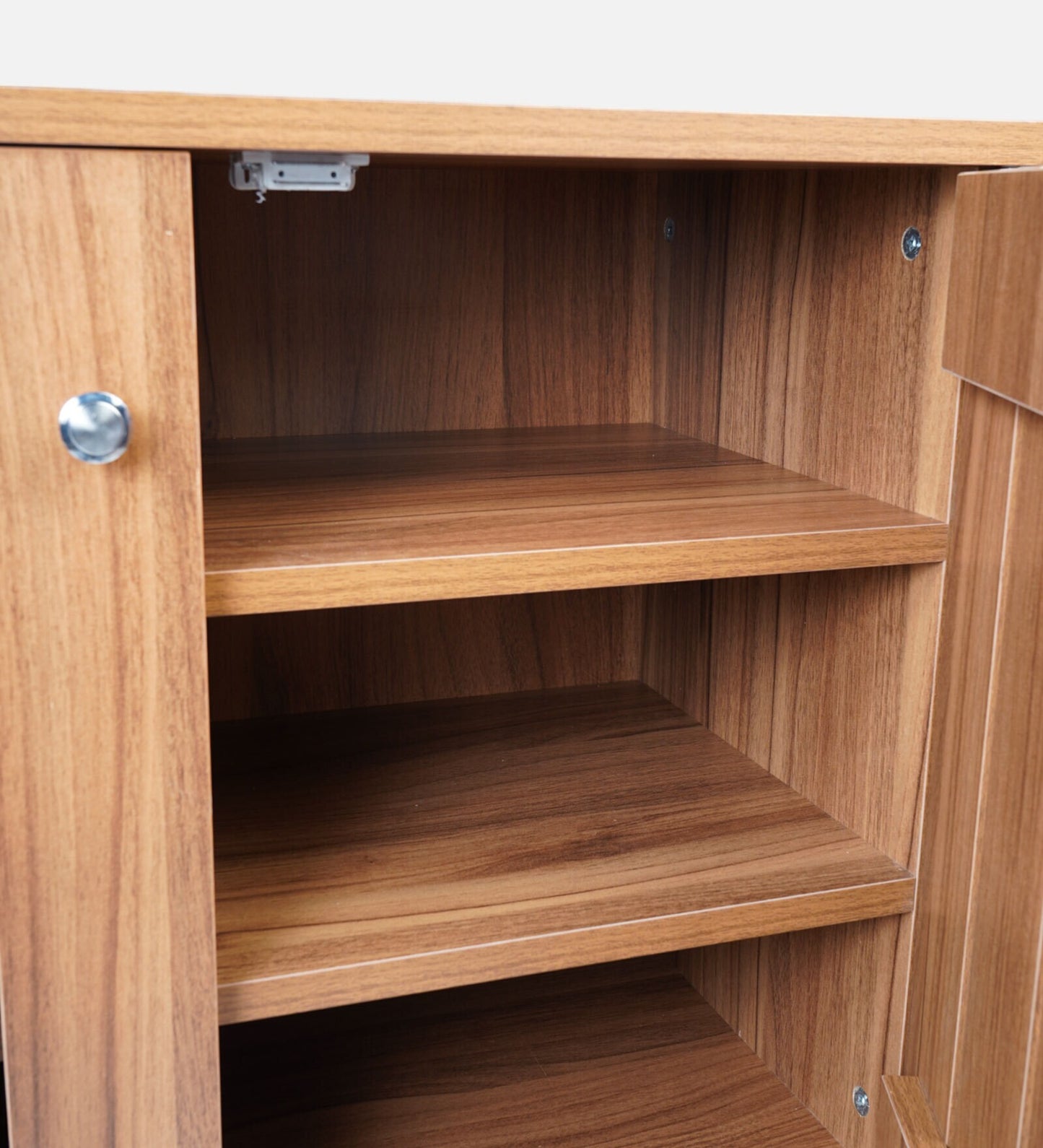 Kibo 9-Pairs Shoe Cabinet with 2 Doors In Lyon Walnut Finish