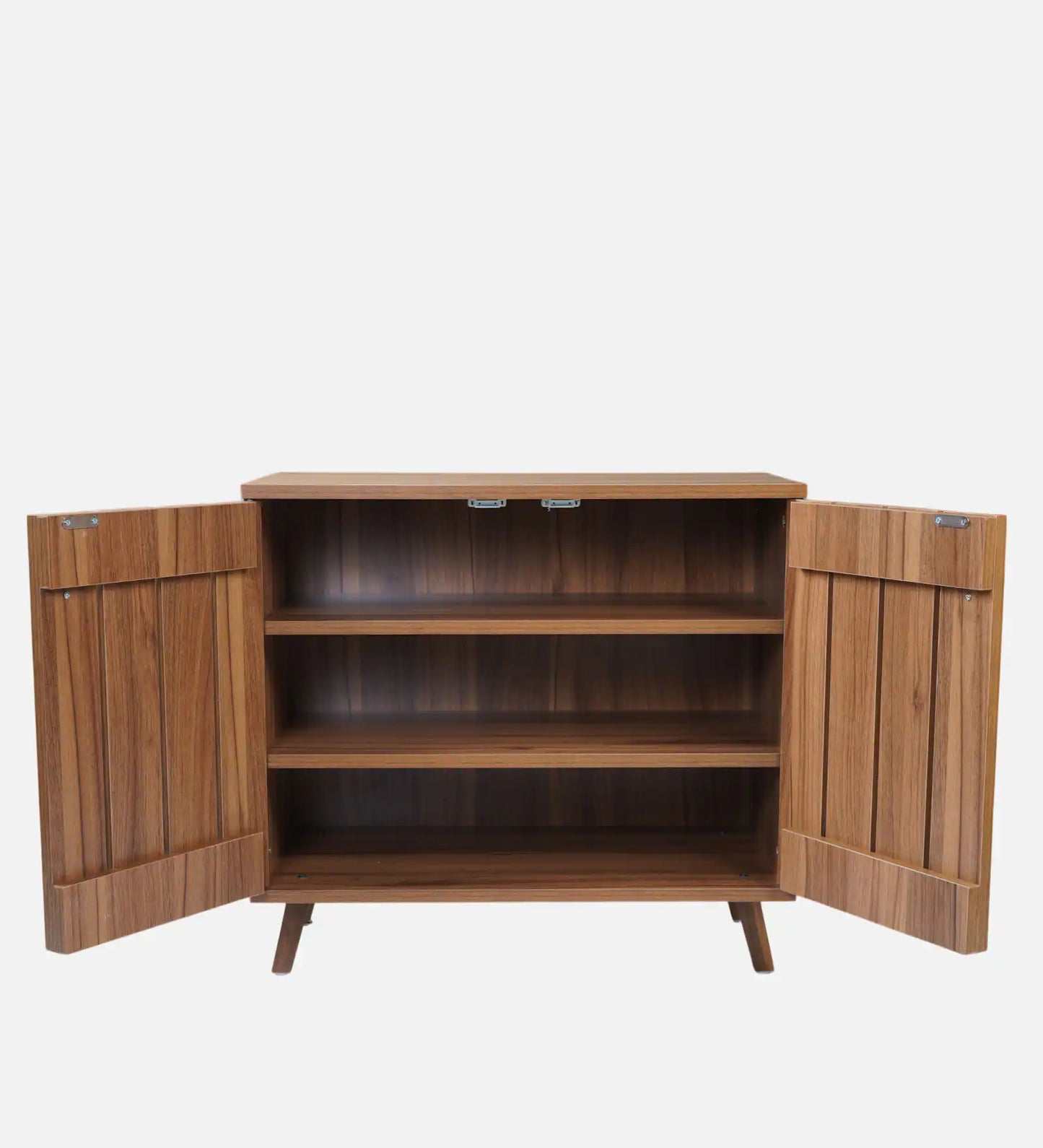 Kibo 9-Pairs Shoe Cabinet with 2 Doors In Lyon Walnut Finish