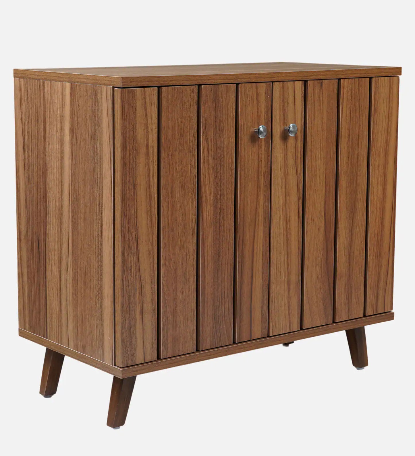 Kibo 9-Pairs Shoe Cabinet with 2 Doors In Lyon Walnut Finish