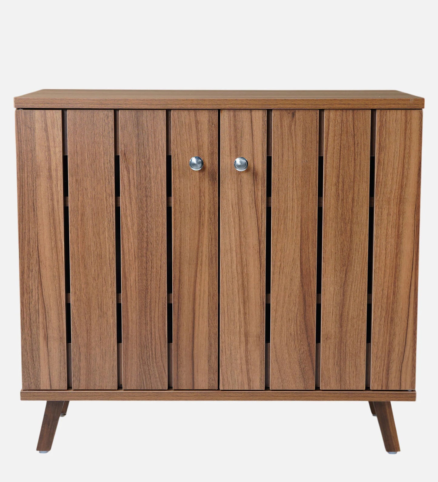 Kibo 9-Pairs Shoe Cabinet with 2 Doors In Lyon Walnut Finish