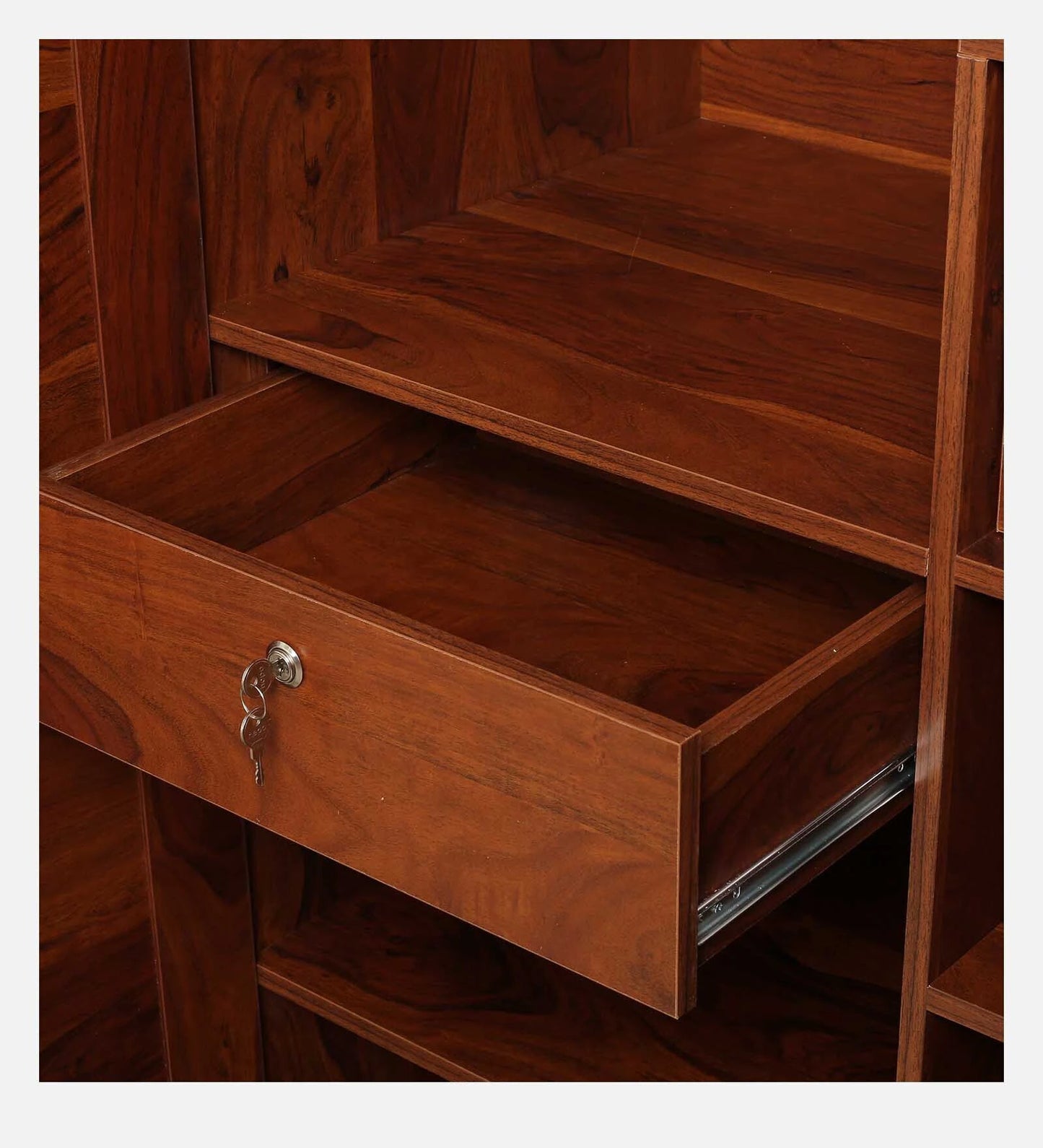Kosmo Grace 3 Door Wardrobe in Sheesham Woodpore Finish