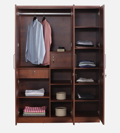 Kosmo Grace 3 Door Wardrobe in Sheesham Woodpore Finish